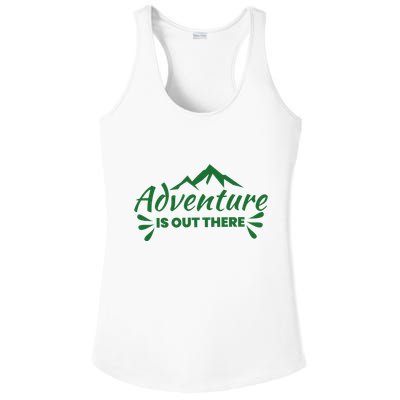 Adventure Is Out There Mountain Camping Ladies PosiCharge Competitor Racerback Tank
