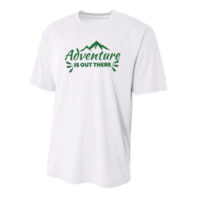 Adventure Is Out There Mountain Camping Youth Performance Sprint T-Shirt