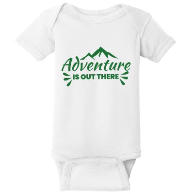 Adventure Is Out There Mountain Camping Baby Bodysuit