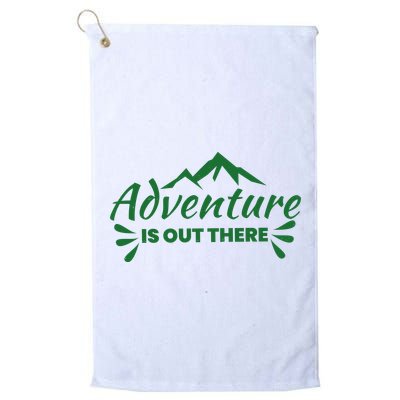Adventure Is Out There Mountain Camping Golf Towel