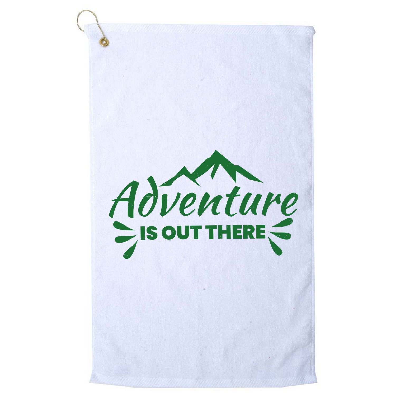 Adventure Is Out There Mountain Camping Golf Towel
