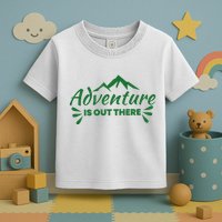 Adventure Is Out There Mountain Camping Toddler T-Shirt