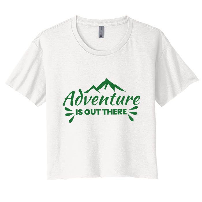 Adventure Is Out There Mountain Camping Crop Top