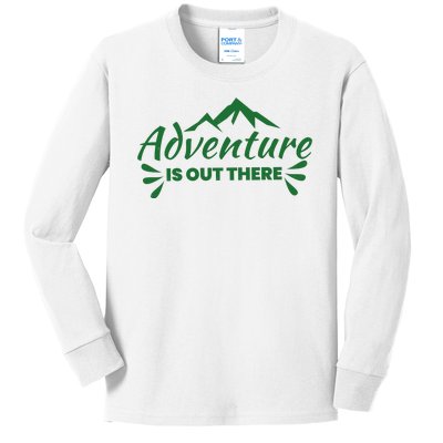 Adventure Is Out There Mountain Camping Kids Long Sleeve Shirt