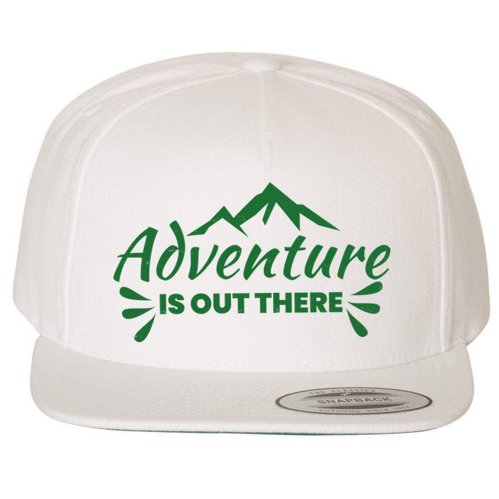 Adventure Is Out There Mountain Camping Wool Snapback Cap