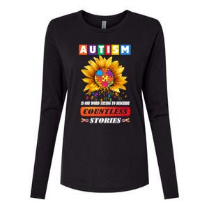 Autism Is One World Trying To Describe Millions Of Stories Cool Gift Womens Cotton Relaxed Long Sleeve T-Shirt