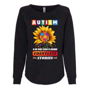 Autism Is One World Trying To Describe Millions Of Stories Cool Gift Womens California Wash Sweatshirt