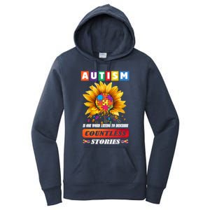 Autism Is One World Trying To Describe Millions Of Stories Cool Gift Women's Pullover Hoodie