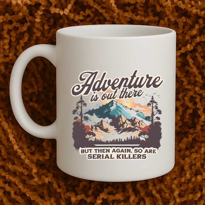 Adventure Is Out There But So Are Serial Killers Mug