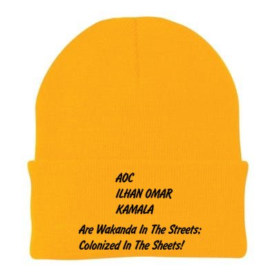 AOC ILHAN OMAR KAMALA Are Wakanda In The Streets; Colonized In The Sheets! Knit Cap Winter Beanie