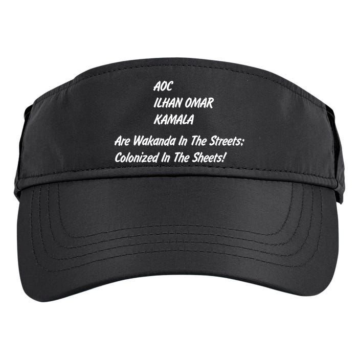 AOC ILHAN OMAR KAMALA Are Wakanda In The Streets; Colonized In The Sheets! Adult Drive Performance Visor