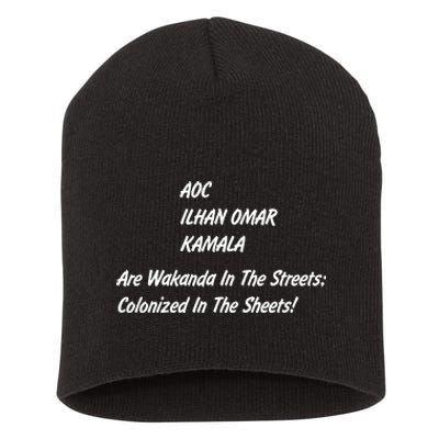 AOC ILHAN OMAR KAMALA Are Wakanda In The Streets; Colonized In The Sheets! Short Acrylic Beanie