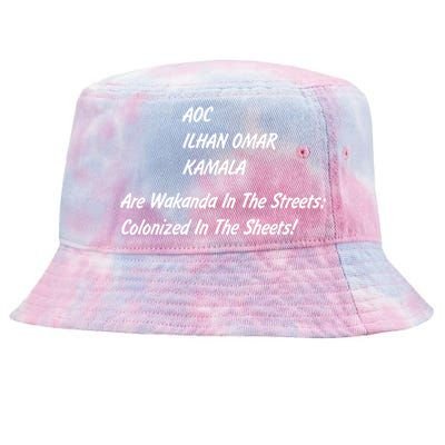 AOC ILHAN OMAR KAMALA Are Wakanda In The Streets; Colonized In The Sheets! Tie-Dyed Bucket Hat