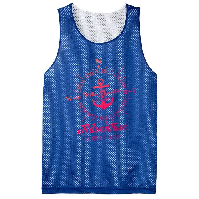 Adventure Is Out There Compass For Mother Daughter Cruise Cute Gift Mesh Reversible Basketball Jersey Tank