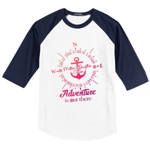 Adventure Is Out There Compass For Mother Daughter Cruise Cute Gift Baseball Sleeve Shirt