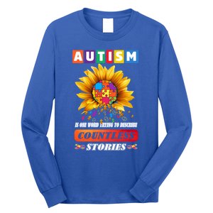 Autism Is One World Trying To Describe Millions Of Stories Meaningful Gift Long Sleeve Shirt