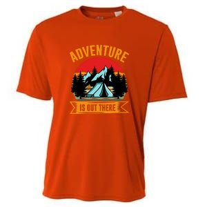 Adventure Is Out There Camping Gift Tent Cooling Performance Crew T-Shirt