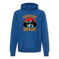 Adventure Is Out There Camping Gift Tent Premium Hoodie