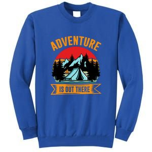 Adventure Is Out There Camping Gift Tent Tall Sweatshirt