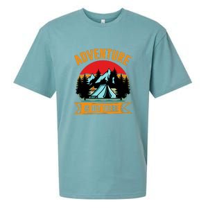 Adventure Is Out There Camping Gift Tent Sueded Cloud Jersey T-Shirt