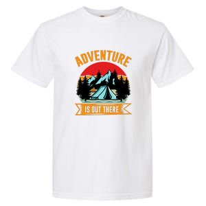 Adventure Is Out There Camping Gift Tent Garment-Dyed Heavyweight T-Shirt