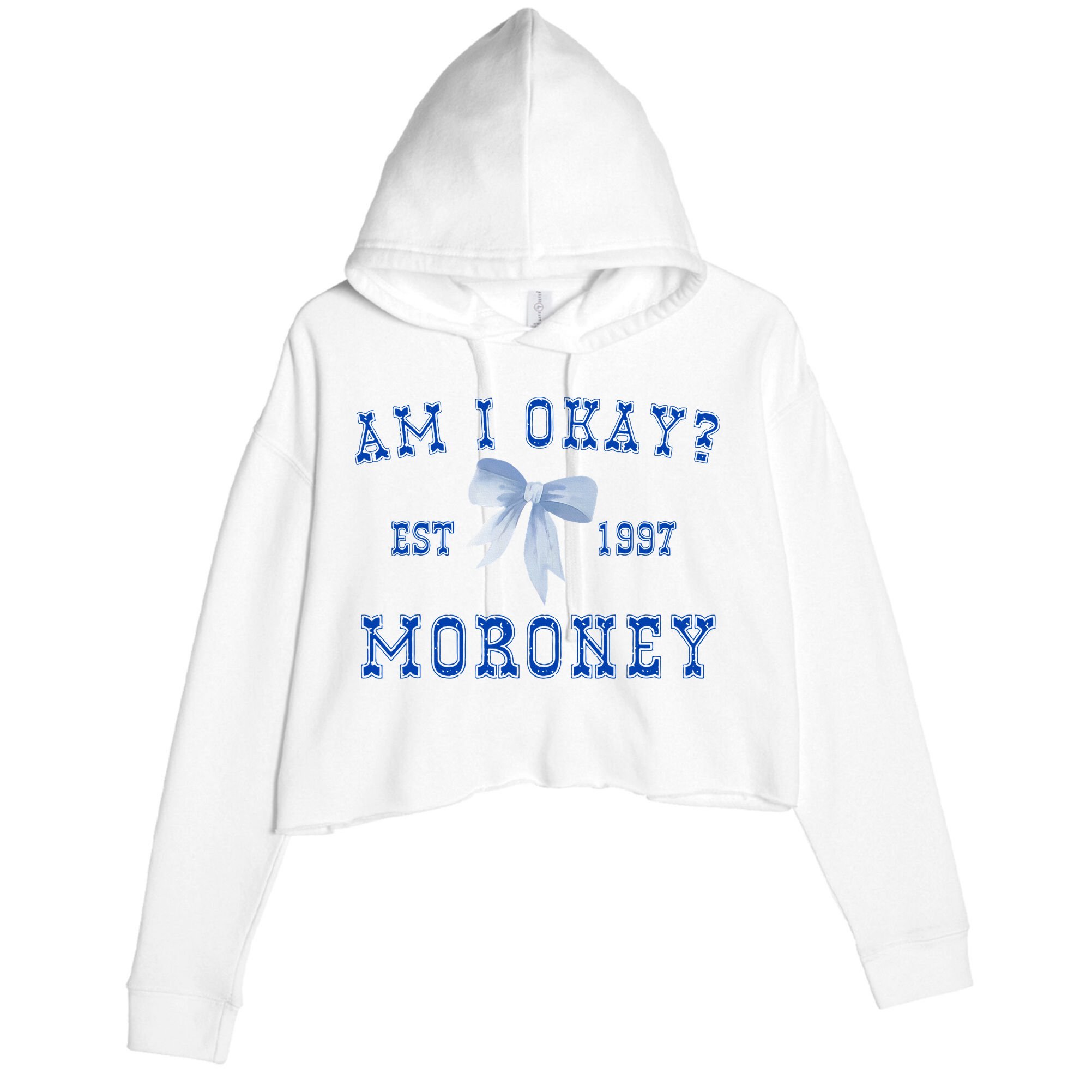 Am I Okay Moroney Crop Fleece Hoodie