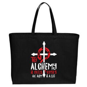 Alchemy It Only Costs An Arm And Leg Anime Alchemist 666 Cotton Canvas Jumbo Tote