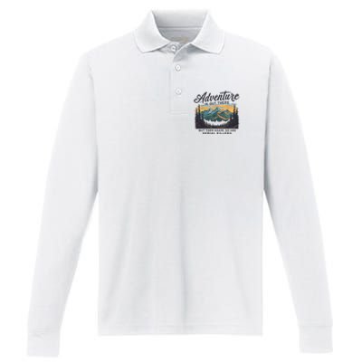 Adventure Is Out There And So Is Serial Killer Performance Long Sleeve Polo