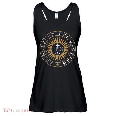Amdg Ignatius Of L.O.Y.O.L.A Society Of Jesus Catholic Ladies Essential Flowy Tank