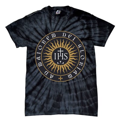 Amdg Ignatius Of L.O.Y.O.L.A Society Of Jesus Catholic Tie-Dye T-Shirt