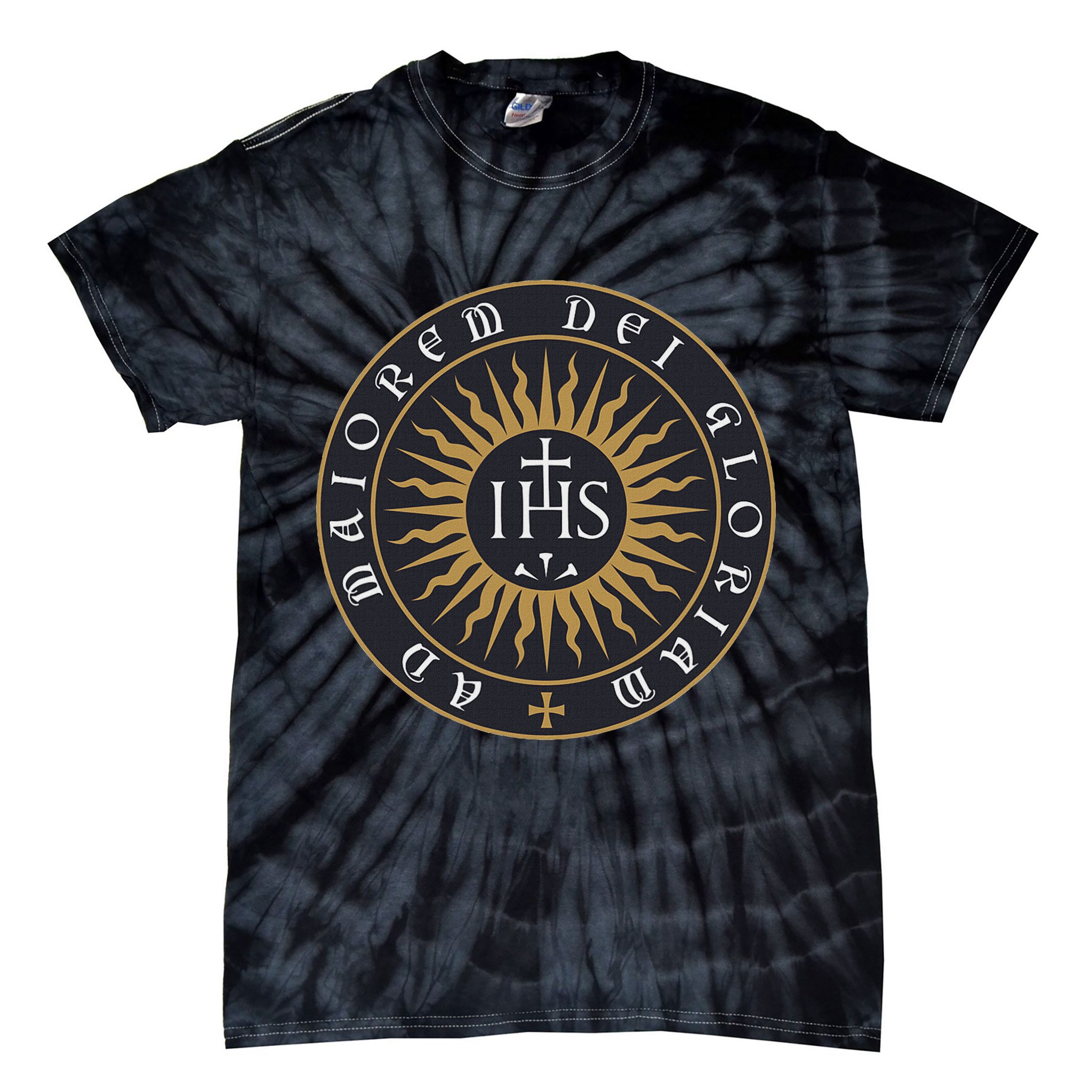 Amdg Ignatius Of L.O.Y.O.L.A Society Of Jesus Catholic Tie-Dye T-Shirt
