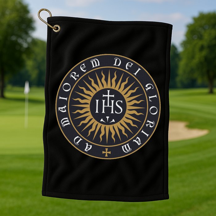 Amdg Ignatius Of L.O.Y.O.L.A Society Of Jesus Catholic Golf Towel