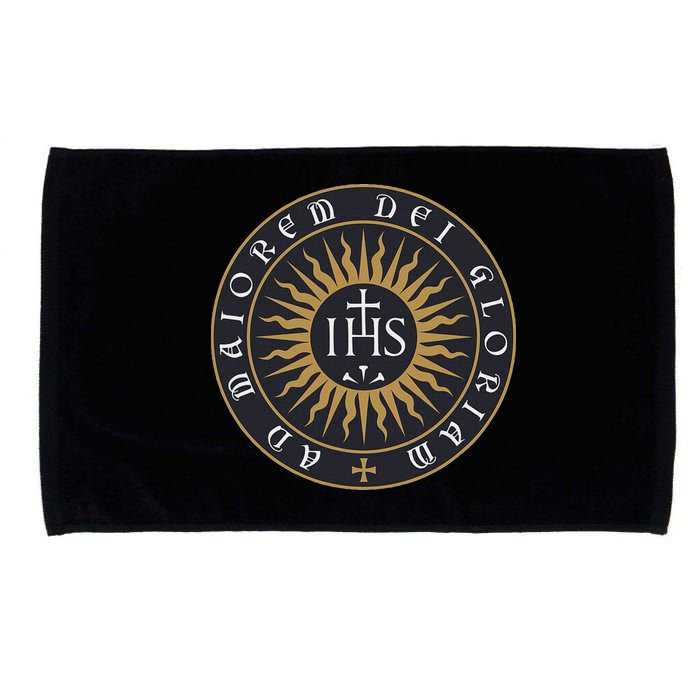 Amdg Ignatius Of L.O.Y.O.L.A Society Of Jesus Catholic Microfiber Hand Towel