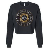 Amdg Ignatius Of L.O.Y.O.L.A Society Of Jesus Catholic Cropped Pullover Crew