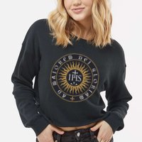 Amdg Ignatius Of L.O.Y.O.L.A Society Of Jesus Catholic Cropped Pullover Crew