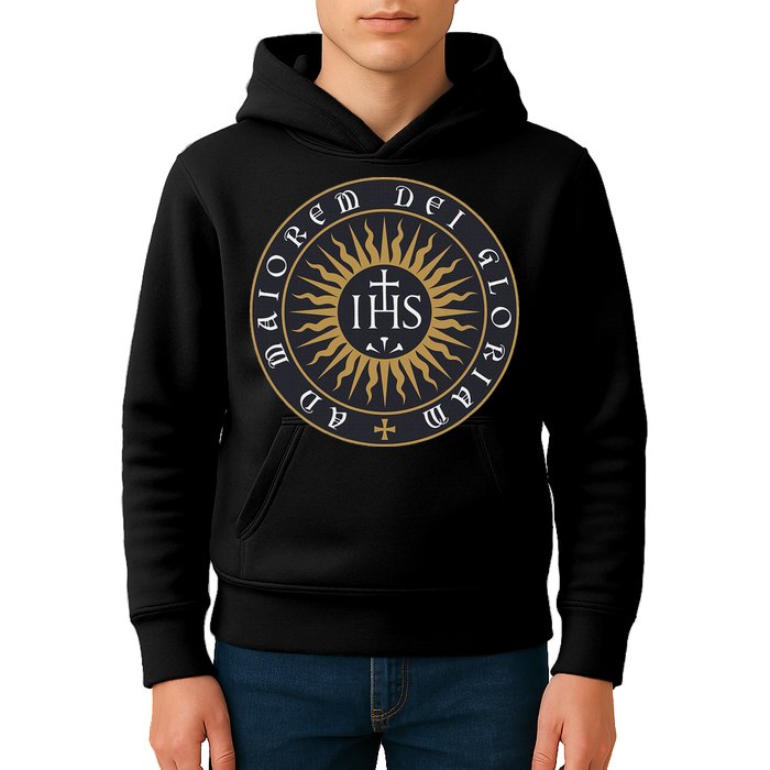 Amdg Ignatius Of L.O.Y.O.L.A Society Of Jesus Catholic Kids Hoodie