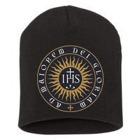 Amdg Ignatius Of L.O.Y.O.L.A Society Of Jesus Catholic Short Acrylic Beanie