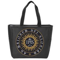 Amdg Ignatius Of L.O.Y.O.L.A Society Of Jesus Catholic Zip Tote Bag