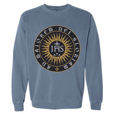 Amdg Ignatius Of L.O.Y.O.L.A Society Of Jesus Catholic Garment-Dyed Sweatshirt