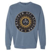 Amdg Ignatius Of L.O.Y.O.L.A Society Of Jesus Catholic Garment-Dyed Sweatshirt