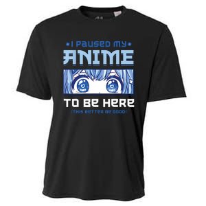 Anime I Paused My Anime To Be Here Cooling Performance Crew T-Shirt