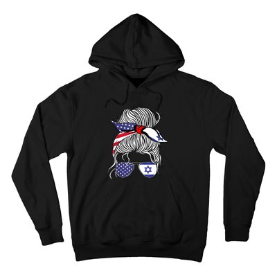 American Israeli Patriot Flag Girl Israel Grown Hoodie