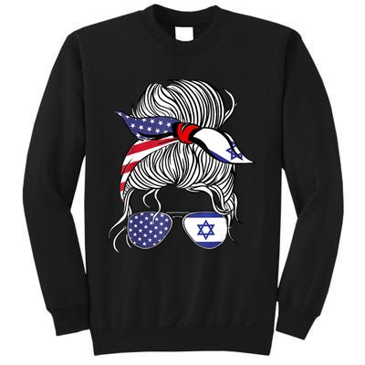 American Israeli Patriot Flag Girl Israel Grown Sweatshirt