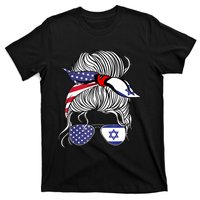 American Israeli Patriot Flag Girl Israel Grown T-Shirt