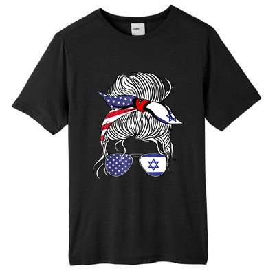 American Israeli Patriot Flag Girl Israel Grown Tall Fusion ChromaSoft Performance T-Shirt