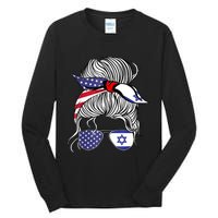 American Israeli Patriot Flag Girl Israel Grown Tall Long Sleeve T-Shirt