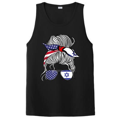 American Israeli Patriot Flag Girl Israel Grown PosiCharge Competitor Tank