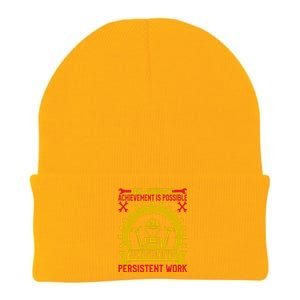 Achievement Is Possible Without Persistent Work Labor Day Gift Knit Cap Winter Beanie