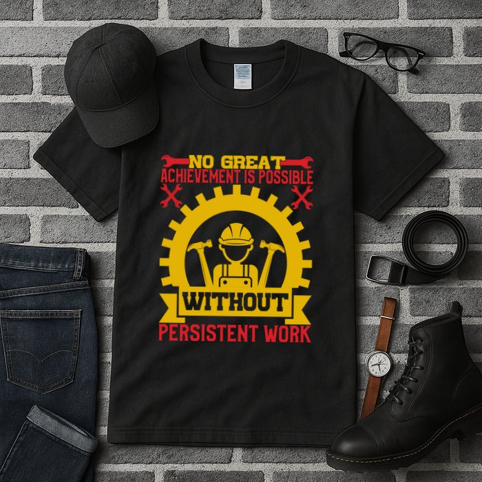 Achievement Is Possible Without Persistent Work Labor Day Gift Tall T-Shirt