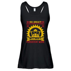 Achievement Is Possible Without Persistent Work Labor Day Gift Ladies Essential Flowy Tank